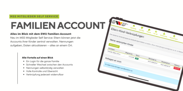 Familien Account im Mitglieder Self Service