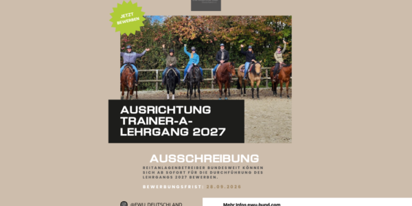 Bewerbung Ausrichtung Trainer-A-Lehrgang 2027