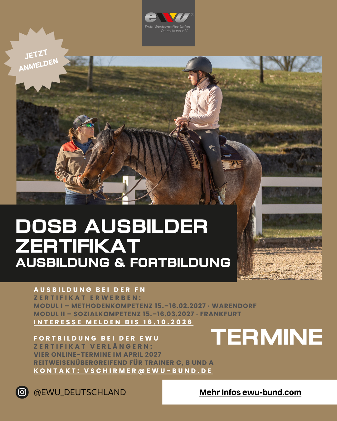 DOSB-Ausbilderzertifikat: Ausbildung und Fortbildung 2027